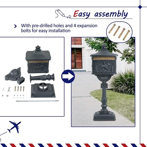 Architectural Mailboxes Oasis 360 Locking Parcel Mailbox, Cast Aluminum, White M59005