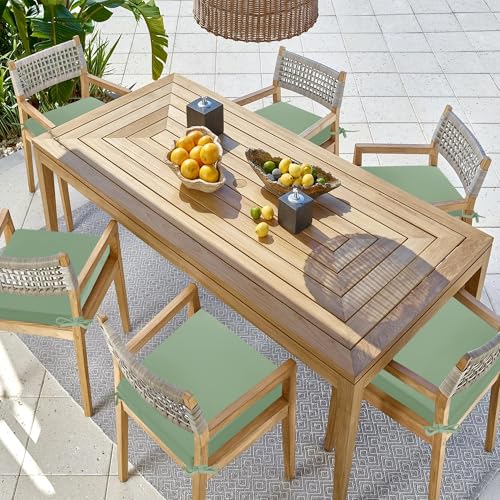 Outdoor Chair Cushions Set of 4, Waterproof Patio Seat Cushions with Ties, Black A5741