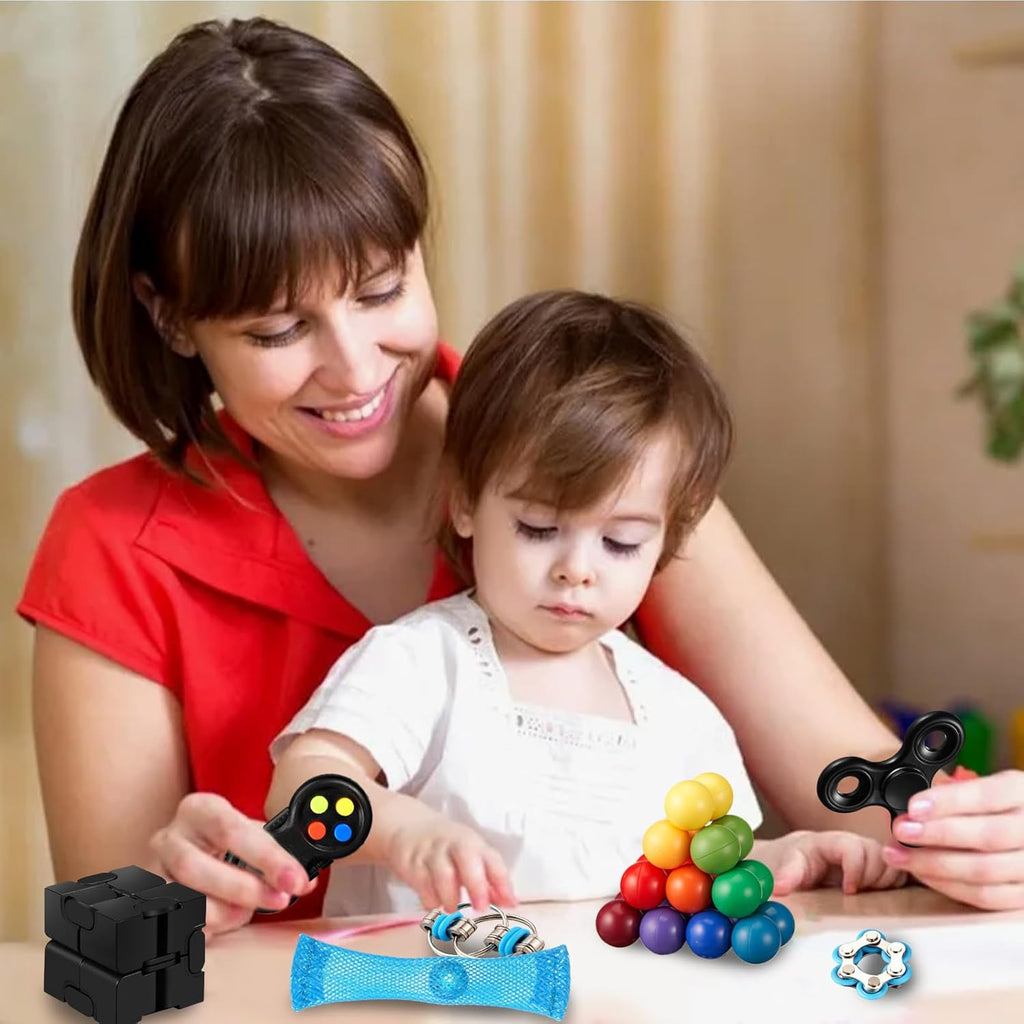 7Pack Fidget Toys Set Sensory Pack for Kids Adults Autism ADHD Stress Relief P44477