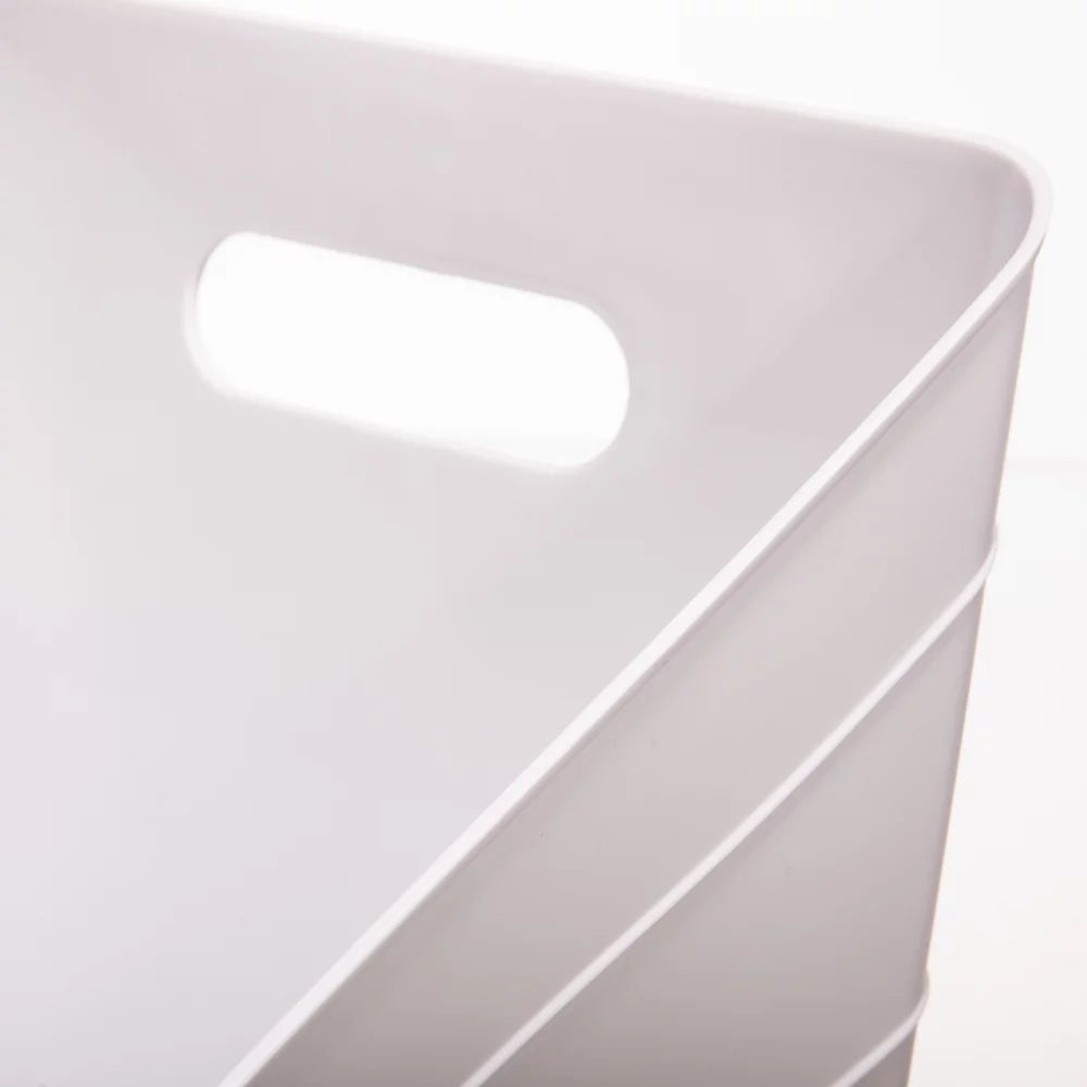 Mainstays Flexible Plastic Closet Bin, White, 4 Pack Z464192