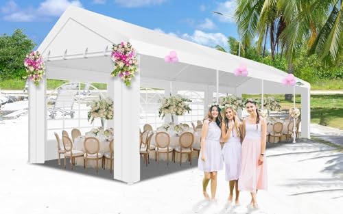 COBIZI 20x40 Party Tent Heavy Duty with Removable Sidewall, White S4012
