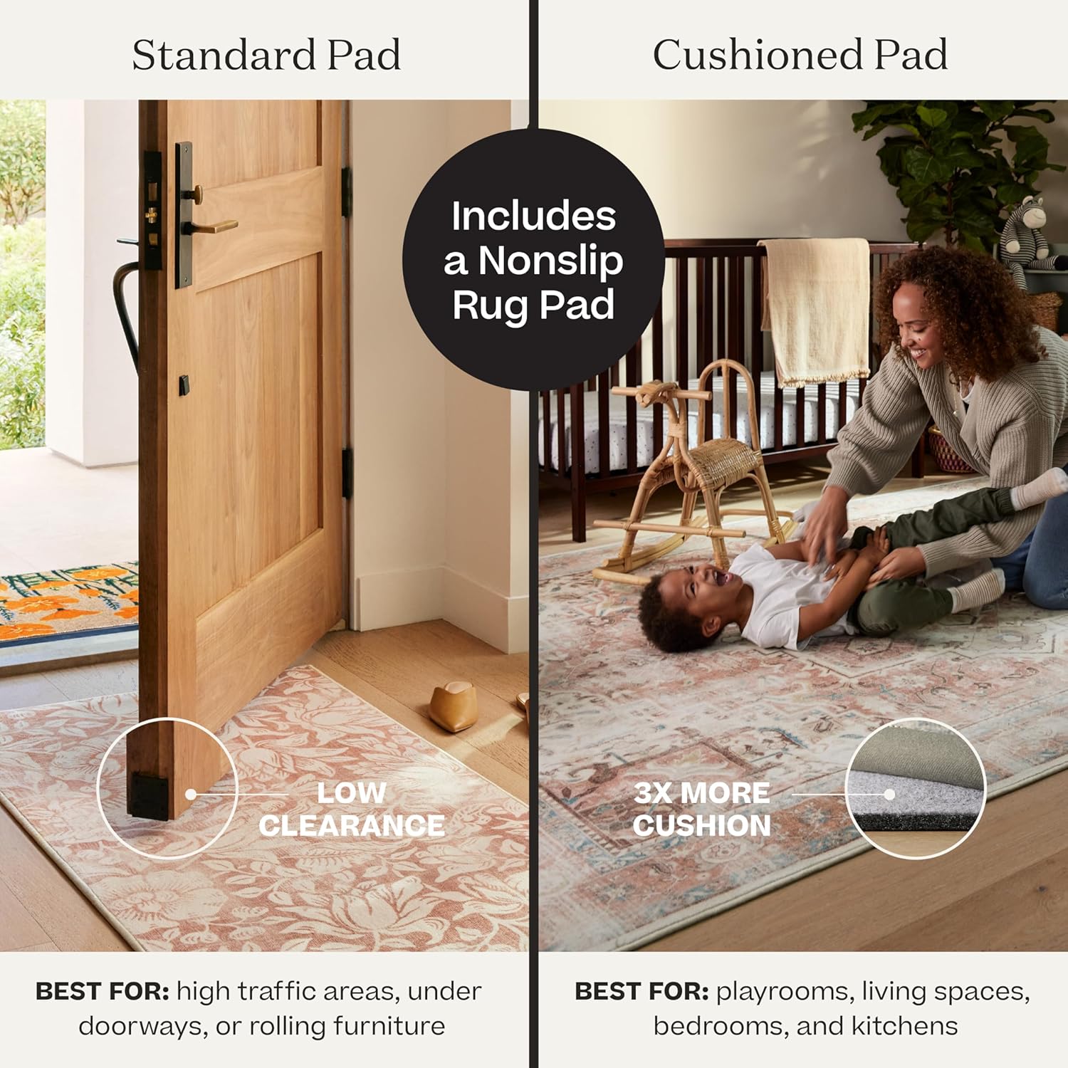 RUGGABLE Sarrah Vintage Area Rug - Machine Washable, Stain & Water Resistant - Hazel 5'x7' H273058
