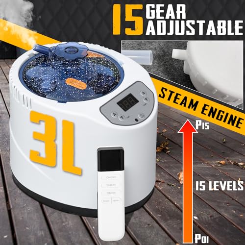 Portable Steam Sauna with 3L Steamer, Remote Control, Navy Blue I494