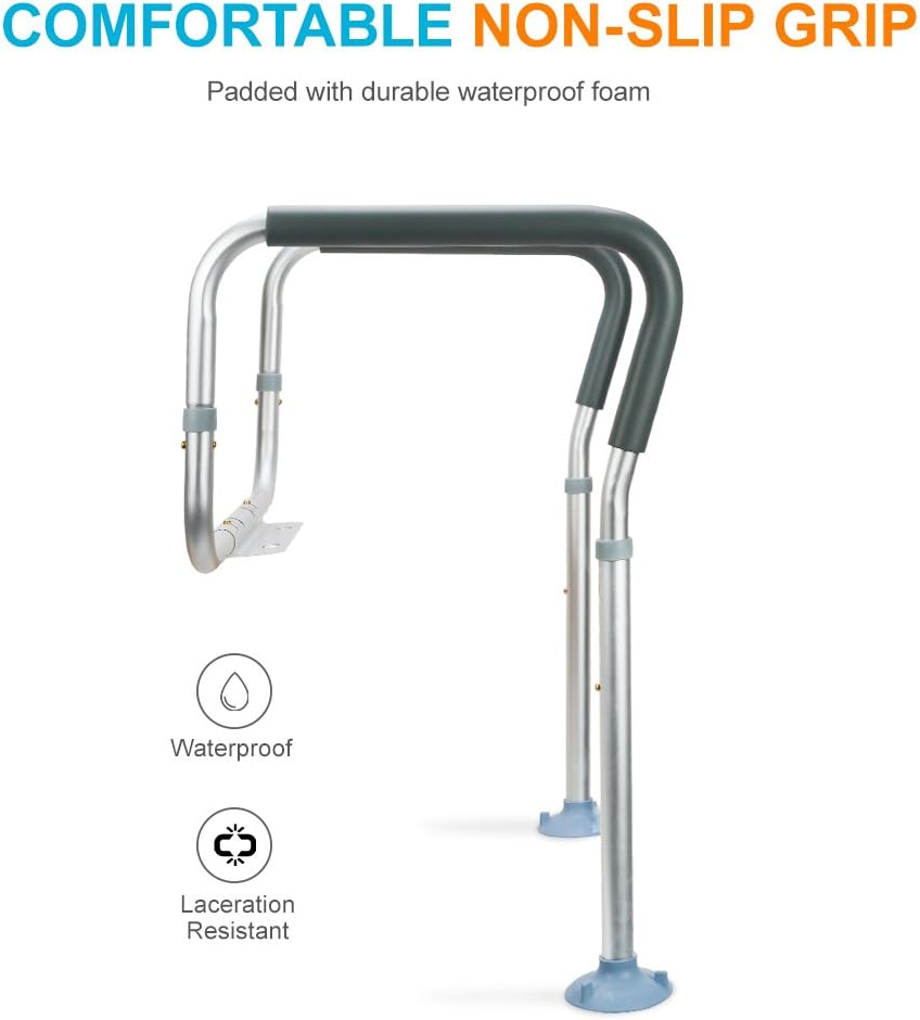 OasisSpace Toilet Rail - Adjustable Bathroom Safety Frame for Elderly and Disabled R999