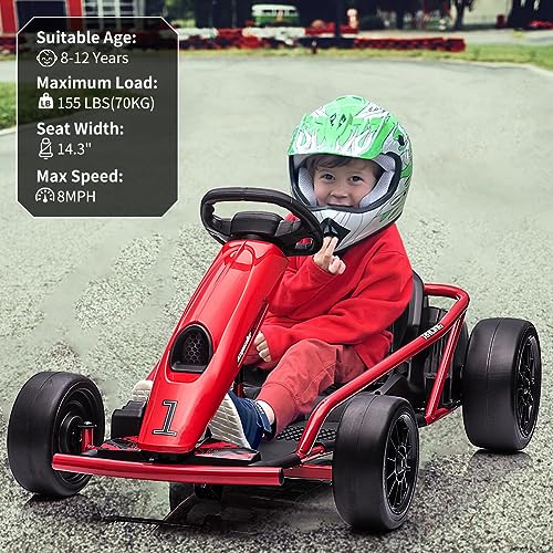 Kids Go Kart 24V Battery 300W Dual Motors Drifting Car with Music and Horn X10432