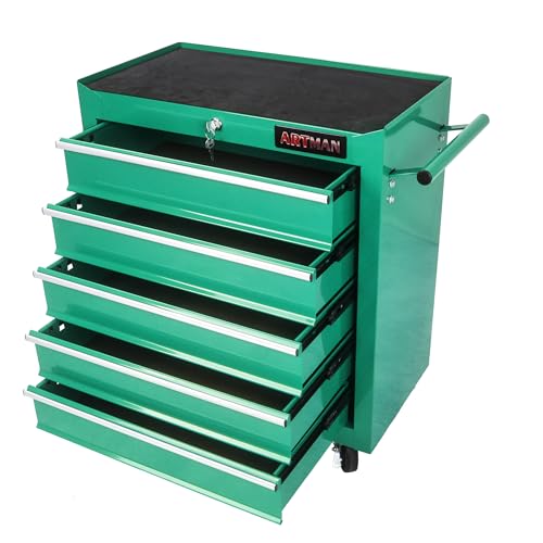 5-Drawer Rolling Tool Cart with Wheels, Black V51953