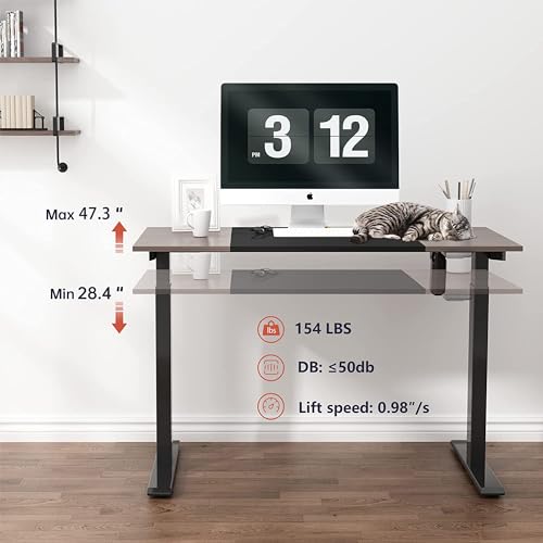 Electric Standing Desk 48 x 24 Inch Height Adjustable for Home Office J89367