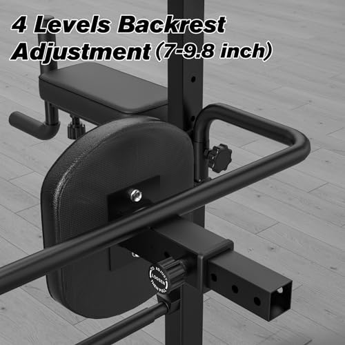 RELIFE Power Tower Pull Up Bar Station Dip Station for Home Gym Strength Training, 450LBS N377