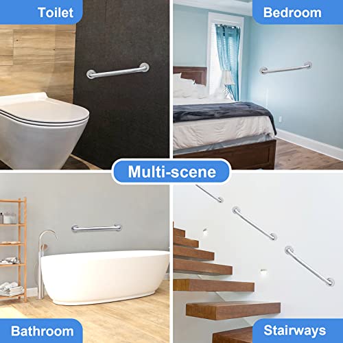 Handicap Grab Bars 24 Inch for Seniors, 304 Stainless Steel, Matte Black, 2 Pack P265