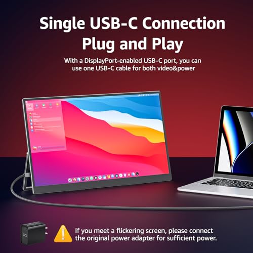 Portable Gaming Monitor 18.5" 1080P 100Hz USB-C HDMI for Laptop Xbox PS5 Switch X13368