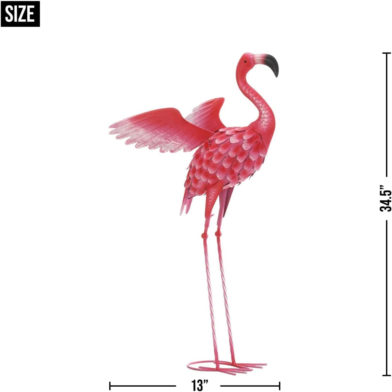 Flying Flamingo Metal Garden Decor 34 inches G63655
