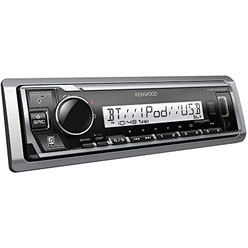 KENWOOD KMR-M332BT Car & Marine Stereo, Single Din, Bluetooth, Weatherproof L12726