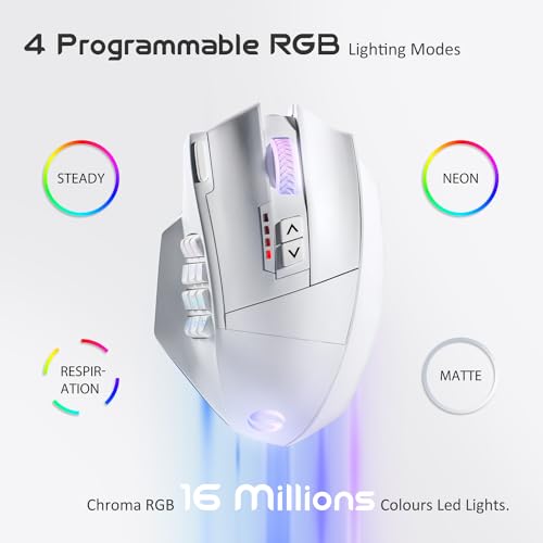 UtechSmart Venus Pro Wireless MMO Gaming Mouse, 16K DPI, 16 Programmable Buttons I92836
