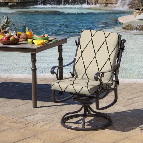 ARDEN Outdoor Dining Chair Cushion 20 x 20 in Weather-Proof Fade Resistant Sapphire Blue J523