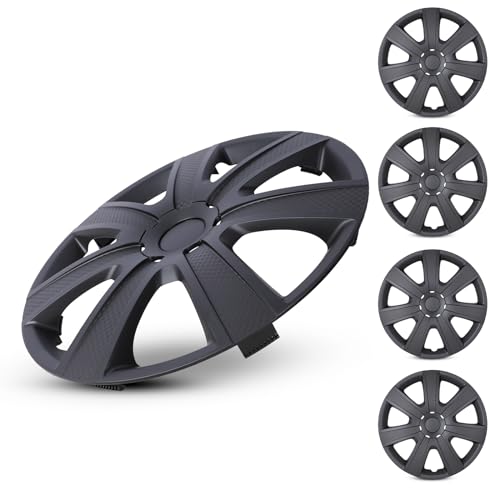 Hubcaps Wheel Covers 15 Inch Silver Mould Texture Set of 4 N967865