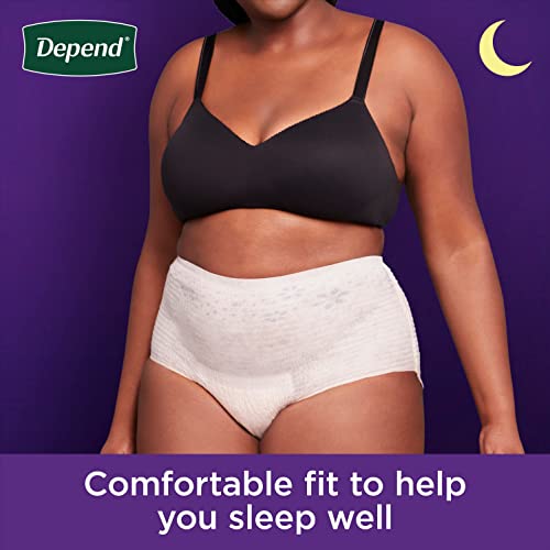 Depend Night Defense Women's Disposable Incontinence Underwear, Overnight, Small, 26 Count Y4306
