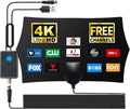 TV Antenna, Antenna for Smart TV, Digital Antenna for Smart TV Indoor - 2024 TV Antenna for Local Channel 400+ Miles Range with Powerful Amplifier Signal Booster, Support All TV, 16ft Coax Cable