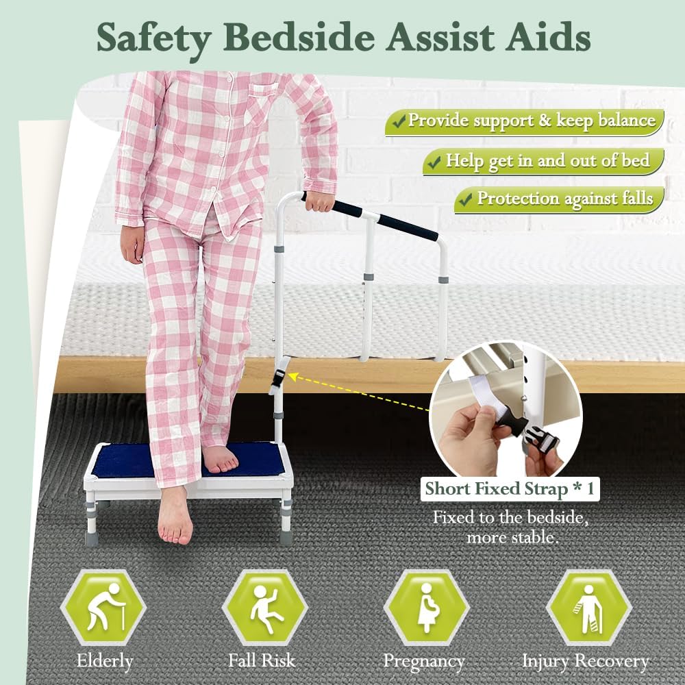 Bed Steps for High Beds with Handle for Elderly Adults D86882