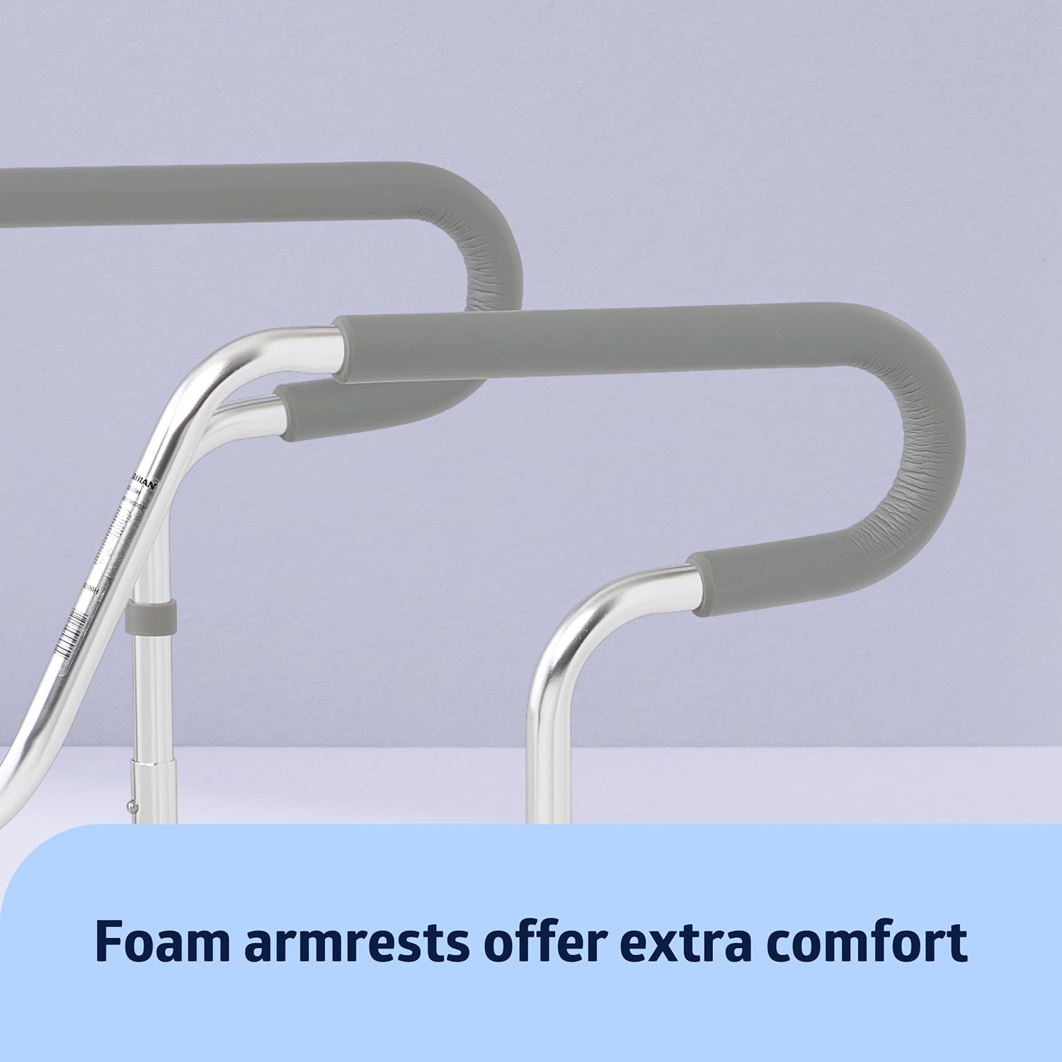 Medline Toilet Safety Rail for Seniors, Height Adjustable, 300 LB Capacity G790926