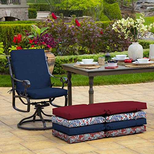 ARDEN Outdoor Dining Chair Cushion 20 x 20 in Weather-Proof Fade Resistant Sapphire Blue J523
