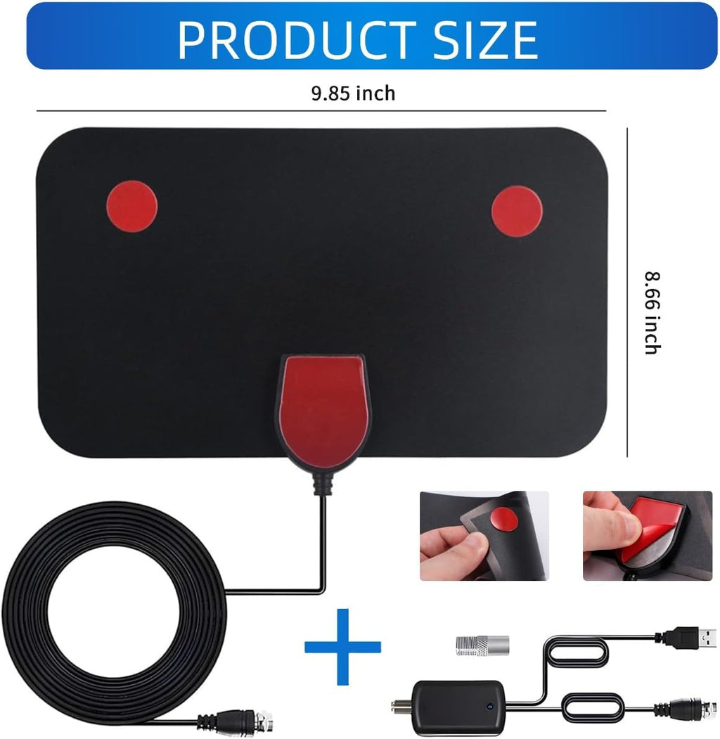 TV Antenna Indoor for Smart TV, 8K 4K 1080P, 950 Miles Range, with Amplifier and 16.5ft Cable V5728