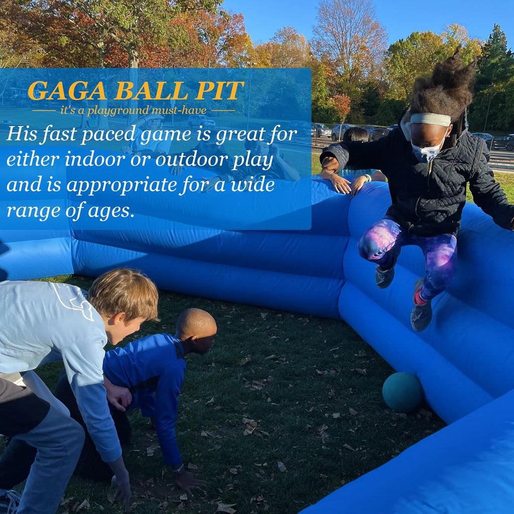 Heavy Duty Inflatable Gaga Ball Pit Court with Electric Blower, 15FT Q5119