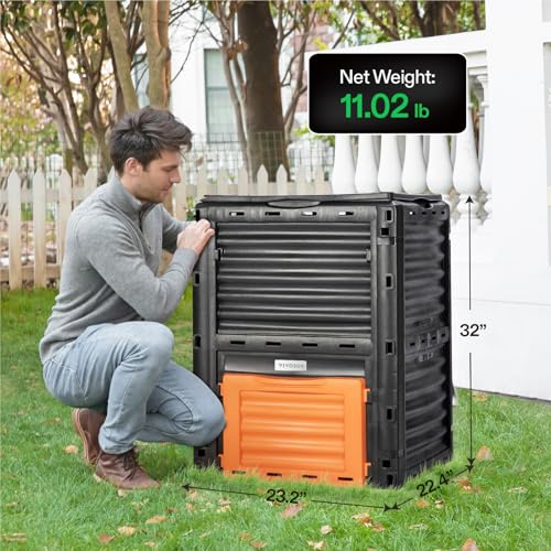 VIVOSUN Tumbling Composter 18.5 Gallon Outdoor Compost Bin S300