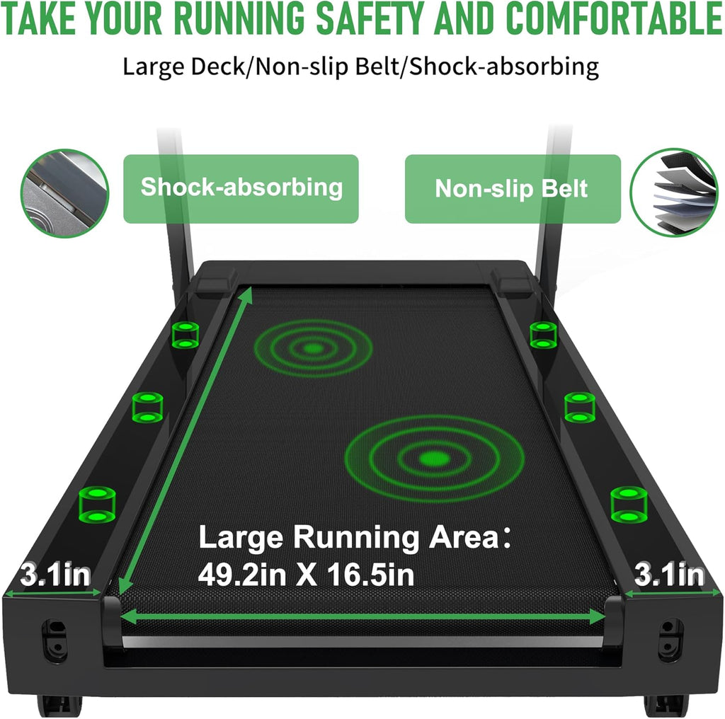 RUNOW Folding Treadmill for Home with Auto Incline B715136