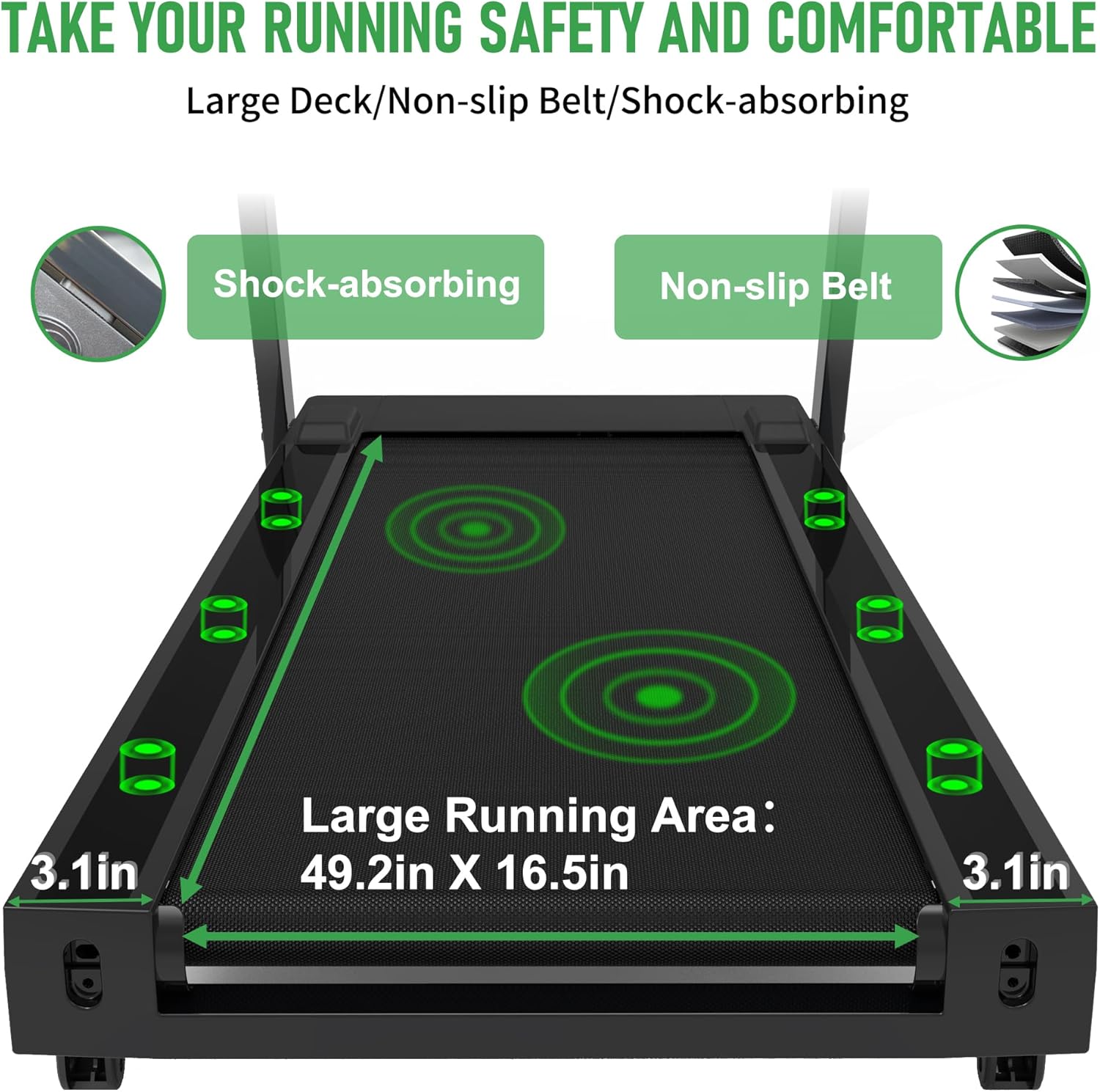 RUNOW Folding Treadmill for Home with Auto Incline B715136