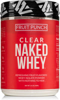 NAKED Clear Whey Protein Isolate, Fruit Punch, Iso Protein Powder, No Gmos Or Artificial Sweeteners, Gluten-Free, Soy-Free - 28 Servings