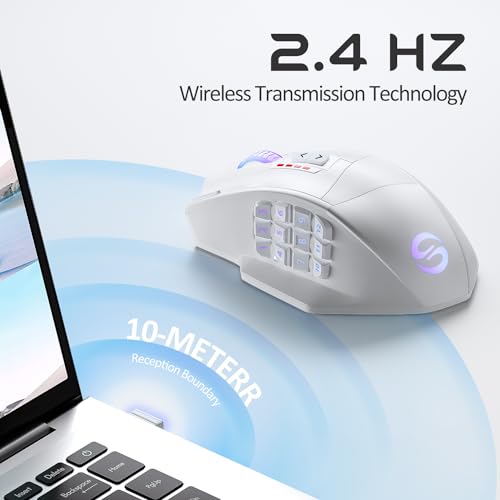 UtechSmart Venus Pro Wireless MMO Gaming Mouse, 16K DPI, 16 Programmable Buttons I92836