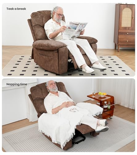 Power Lift Recliner Chair for Elderly with Massage and Cup Holders, Grey O20756