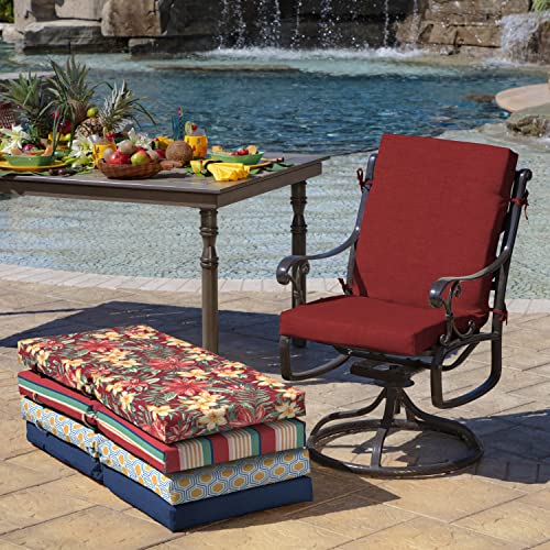 ARDEN Outdoor Dining Chair Cushion 20 x 20 in Weather-Proof Fade Resistant Sapphire Blue J523