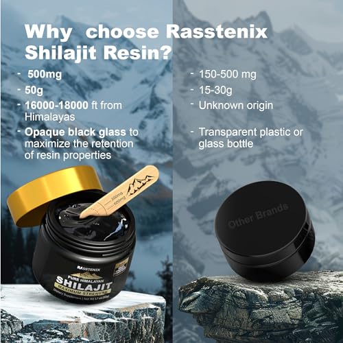 Shilajit Pure Himalayan Organic Resin - 500mg with Fulvic Acid & Trace Minerals C98133