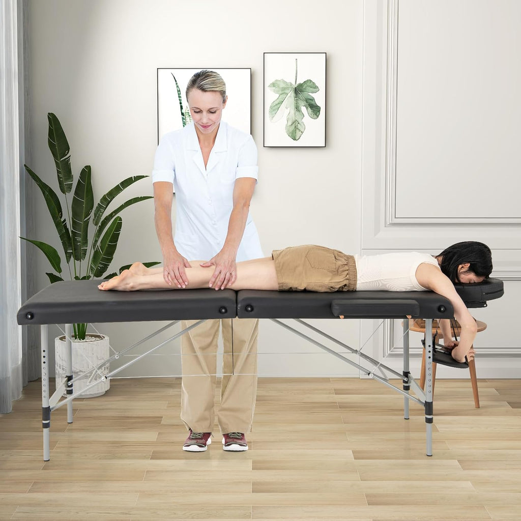 Giantex Portable Massage Table with Carrying Bag, Black Z37167