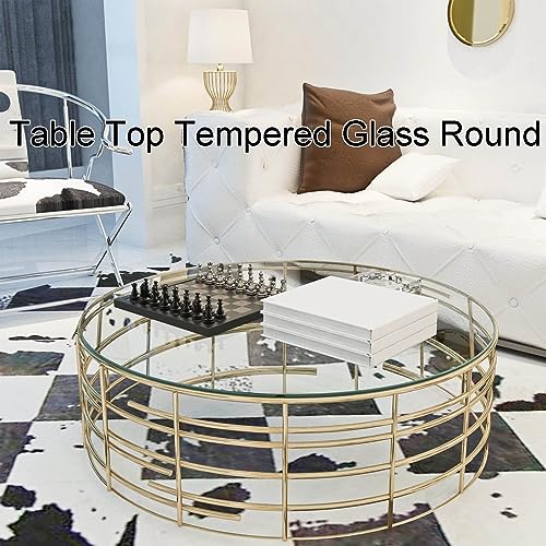 SAGIDAR Round Tempered Glass Table Top Clear D401