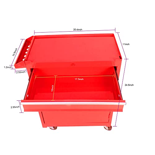 5-Drawer Rolling Tool Cart with Wheels, Black V51953