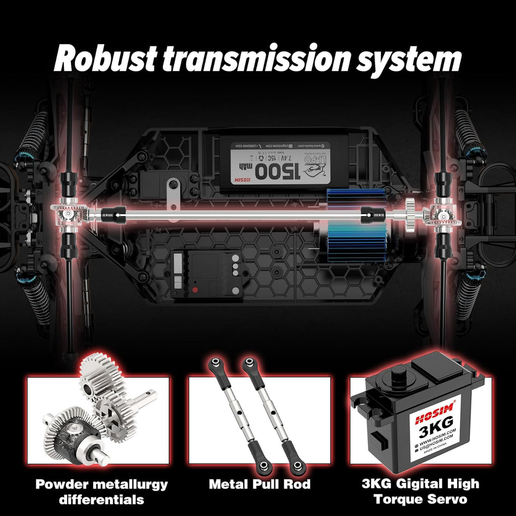 Hosim 1:8 RC Car for Adults 80+ KMH X377