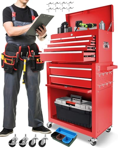 5-Drawer Rolling Tool Chest with Brake Casters, Black E95317