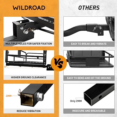 Wildroad Hitch Cargo Carrier 500 LBS with Waterproof Cargo Bag O941