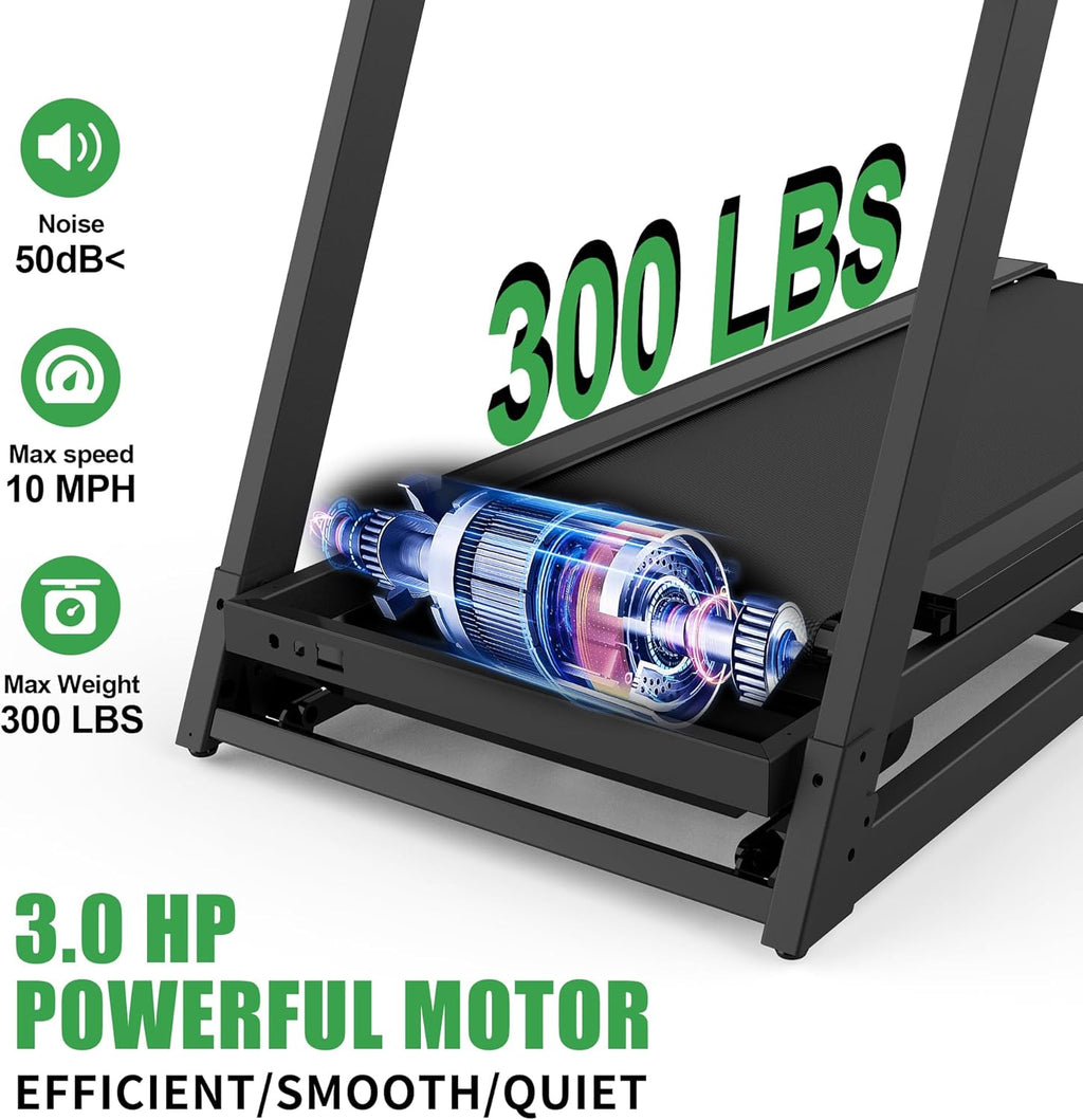 RUNOW Folding Treadmill for Home with Auto Incline B715136