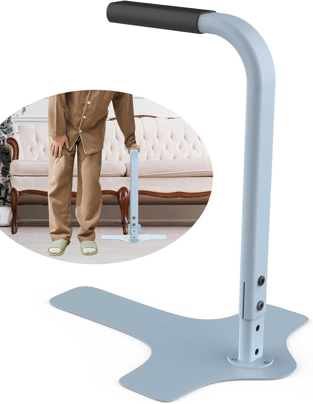 Couch Stand Assist, Chair Couch Lift Assist for Elderly sit to Stand, 25.6"/27.6"/29.6"/31.6" Four Heights Adjustable(Light Grey, Max 300LBs Capacity)