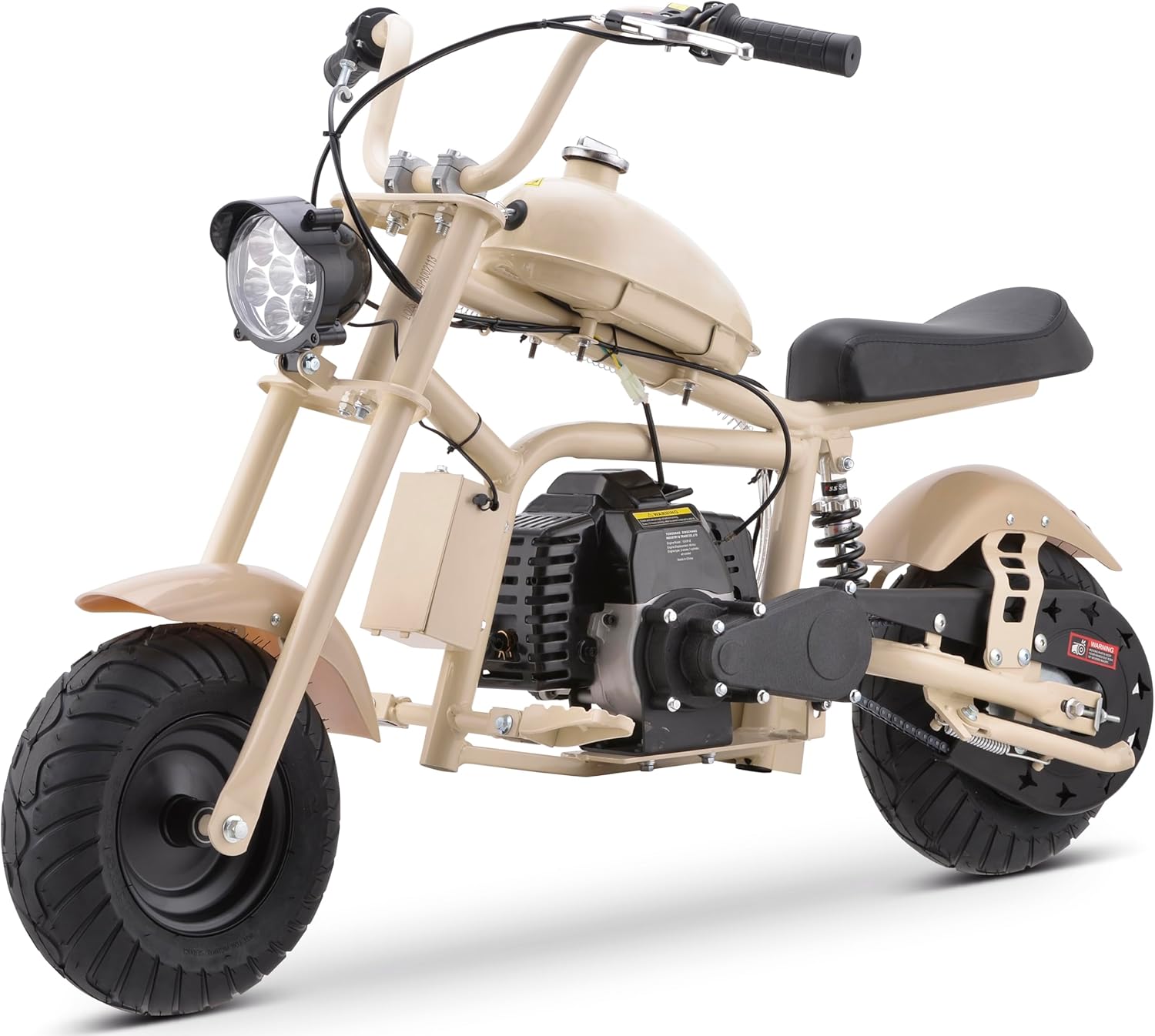 2024 DB03 50cc Kids Gas Dirt Bike, Mini Pit Bike with Headlights, Rear Disc Brake Up to 20MPH, Weight Capacity up to 165lbs (Sand)