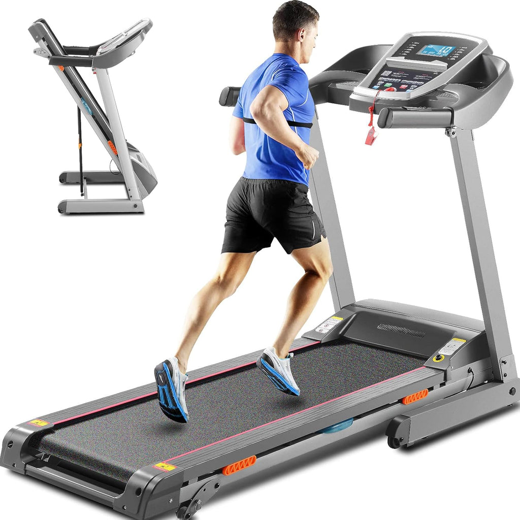 ANCHEER Treadmill, 3.0 HP Treadmill with Incline for Home, 300LBS Capacity Electric Treadmill with APP Control, Preset Program, Armrest Button Heart Rate, Running Machine for Home/Gym Workout