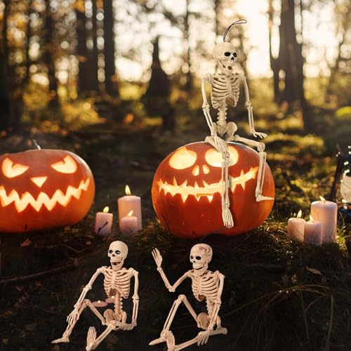 5.4 ft Posable Halloween Skeleton Decoration with Movable Joints L910930