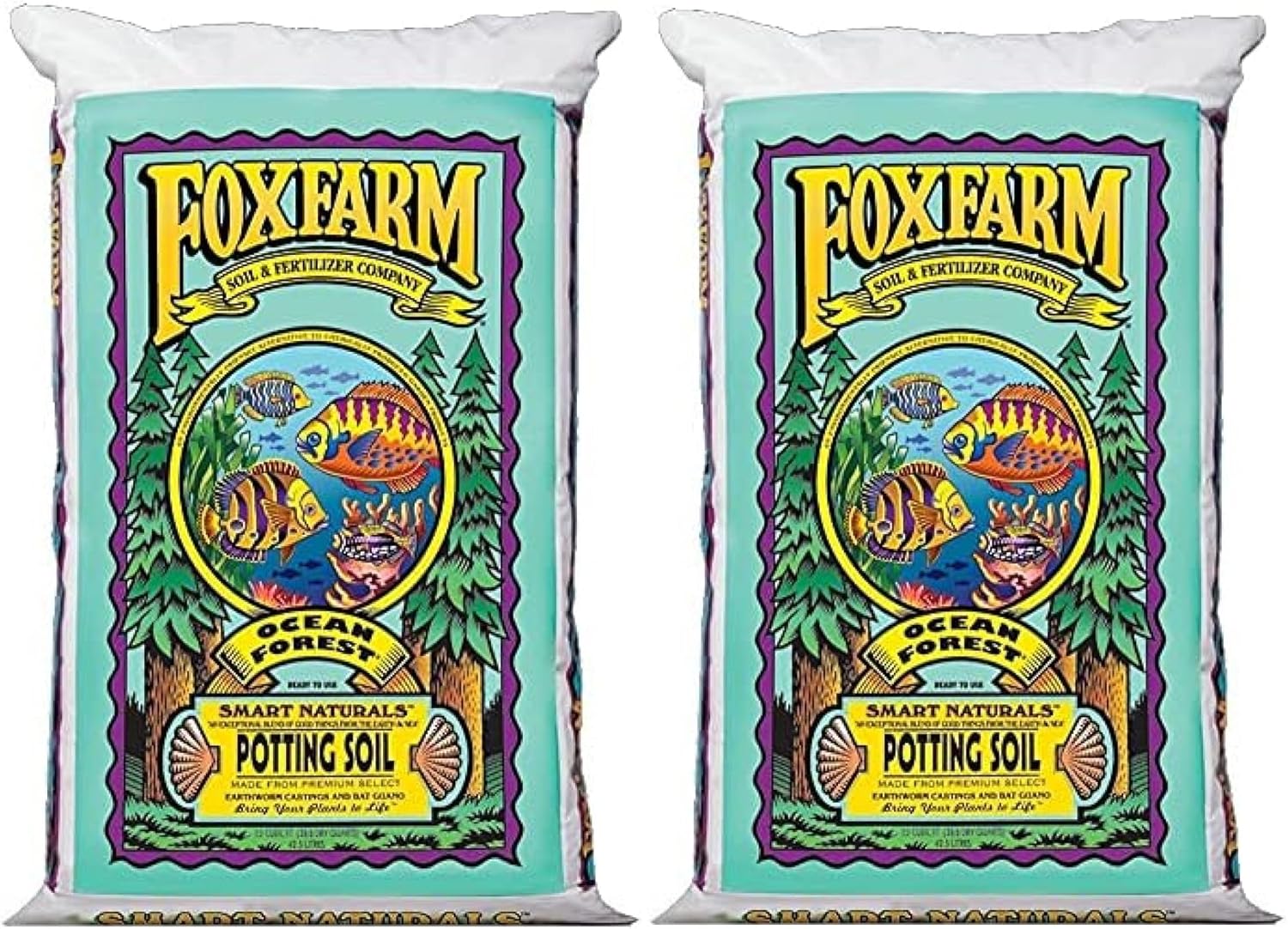 FoxFarm Ocean Forest Potting Soil, 1.5cu ft (Pack of 2)
