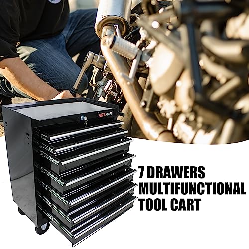 5-Drawer Rolling Tool Cart with Wheels, Black V51953