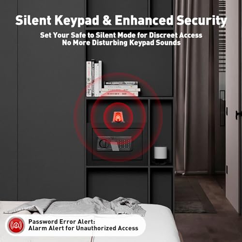 TOTOY 1.2 Cu Ft Electronic Keypad Security Safe with Sensor Light L285