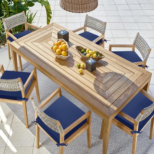 Outdoor Chair Cushions Set of 4, Waterproof Patio Seat Cushions with Ties, Black A5741