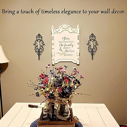 Antique Black Metal Wall Candle Sconce Holder Set of 2 K355254